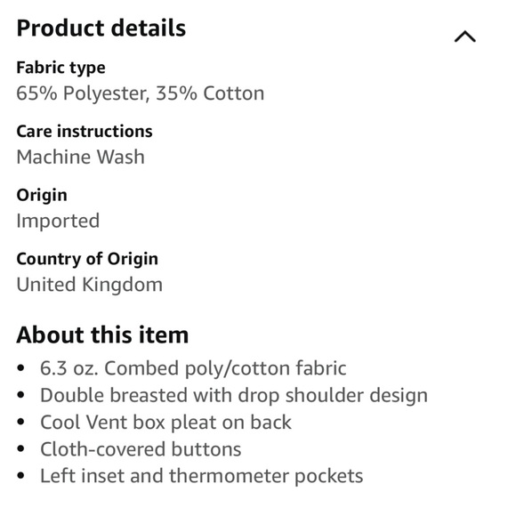 NWOT Unisex Chef Works “Palermo” Chef Coat - Picture 9 of 9